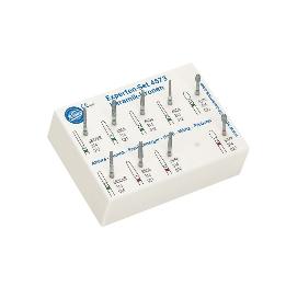 Fresero Set Expertos para coronas de cerámica 4573 Komet - Fresero de plástico con 9 fresas para tolas las preparaciones de coronas en cerámica