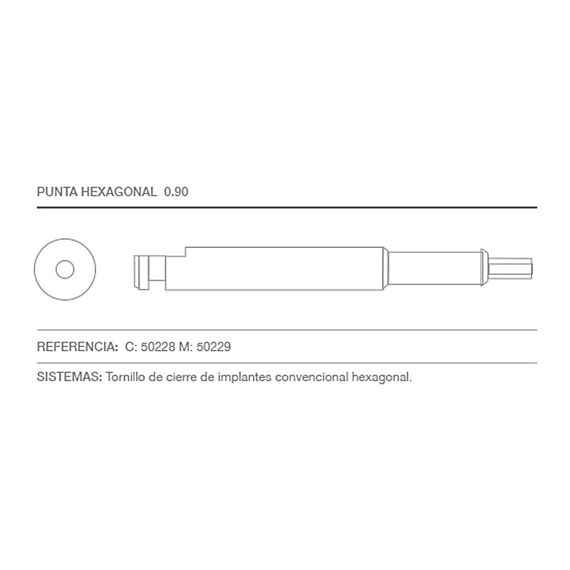 Punta hexagonal diámetro 0,90 Gera Accesorios - 