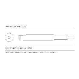 Punta hexagonal diámetro 0,90 Gera Accesorios - 