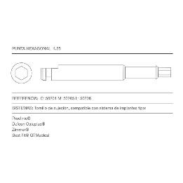 Punta hexagonal diámetro 1,25 Gea Accesorios - 