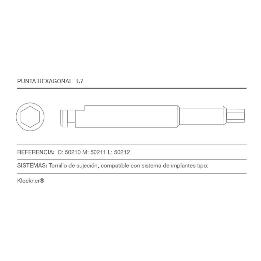 Punta hexagonal diámetro 1,70 Gera Accesorios - 