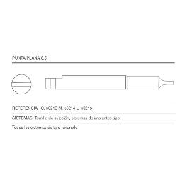 Punta plana diámetro 0,50 Gera Accesorios - 