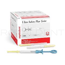 Aguja Ultra SafetyPlus TWIST  30G-21mm 11620R Septodont - 100 unidades agujas+ 1 émbolo autoclavable