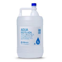 Agua destilada desionizada botella 5 litro Adesco - 