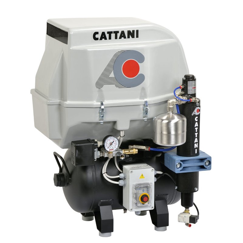 Compresor 1 cilindros+secado+insonorización - 1013150 AC100Q Cattani - Para 1 equipo