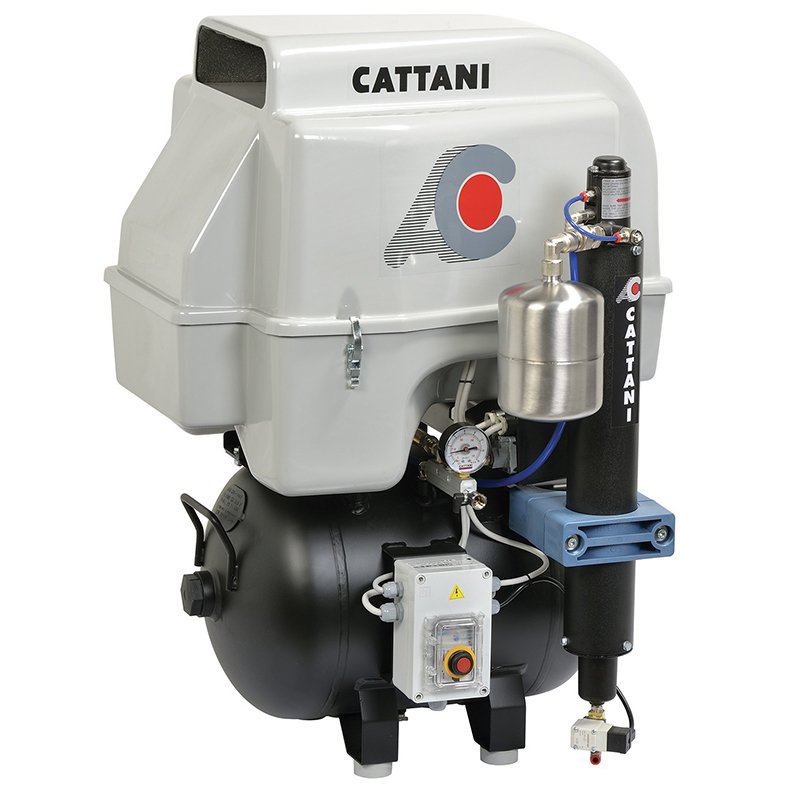 Compresor 3 cilindros+secado+insonorización - 1013350 AC300Q Cattani - Para 4/5 equipos