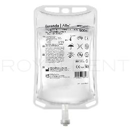 Suero cloruro de sodio 0.9% Fisiológico 1/2 Litro Alle Euronda - 1 caja de 15 Bolsas 1/2 litro