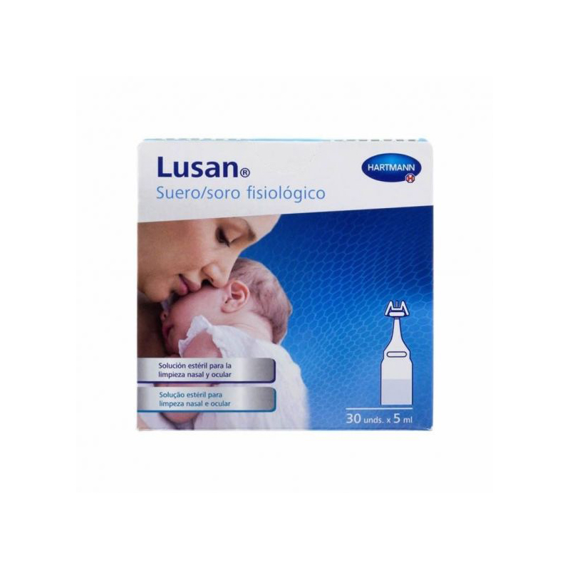 Suero Nasal Fisiológico Lusan Hartman 2920021 HARTMAN - 1 Caja de 30 unidades 5 ml