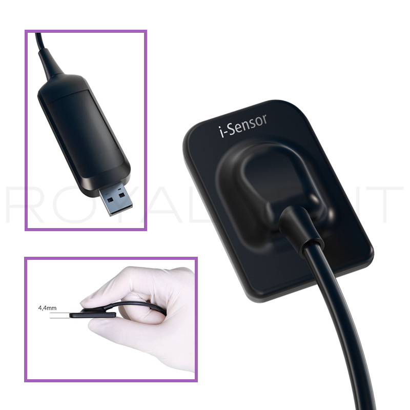 Captador -Sensor radiología digital i-Sensor    Ultra fino 4,4mm Woodpecker - Sensor H1.5     Pendrive USB de instalación     Kit de fijación     Funda protectora de silicona     Bolsas de protección desechables