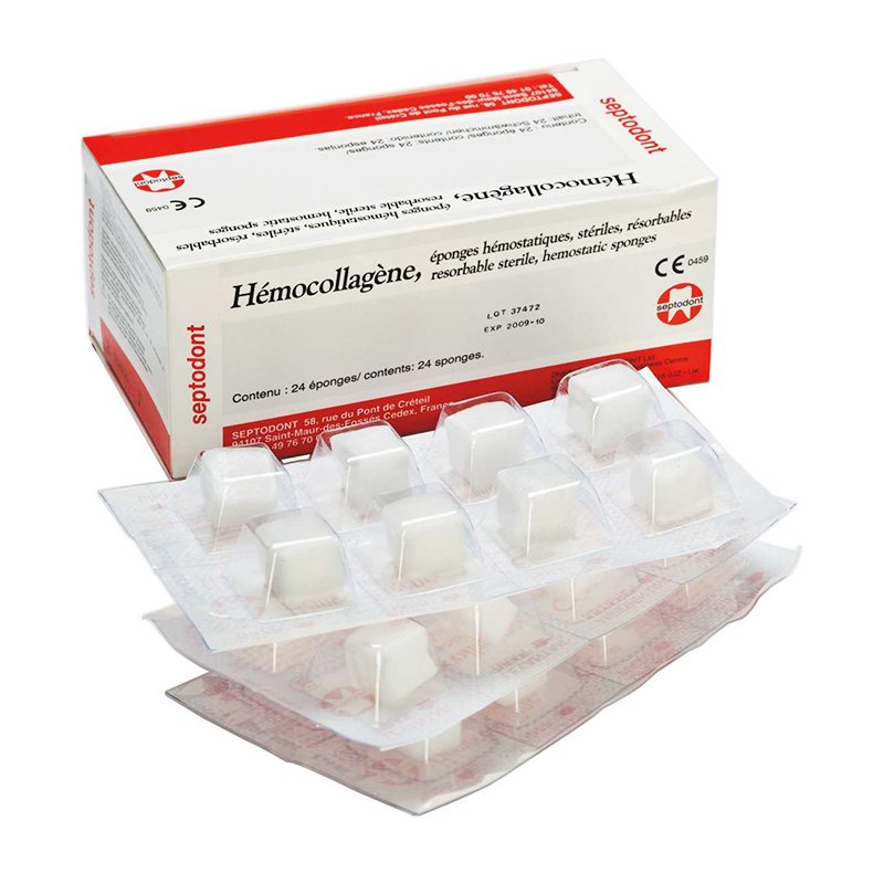 Hemocollagene  Septodont - Caja de 24 unidades.