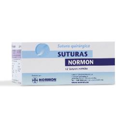 SUTURA NORMON SINTÉTICA ABSORBIBLE PGA Laboratorios Normon - Caja de 12 unidades.