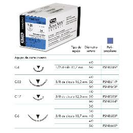 Suturas monofilamento de Polipropileno: PSN8683P-PSN8385P-PSN8614P-PSN8661P-PSN8384P-PSN8660P Hu-Friedy - 