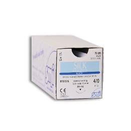 Sutura seda triangular SMI - 75 cm.