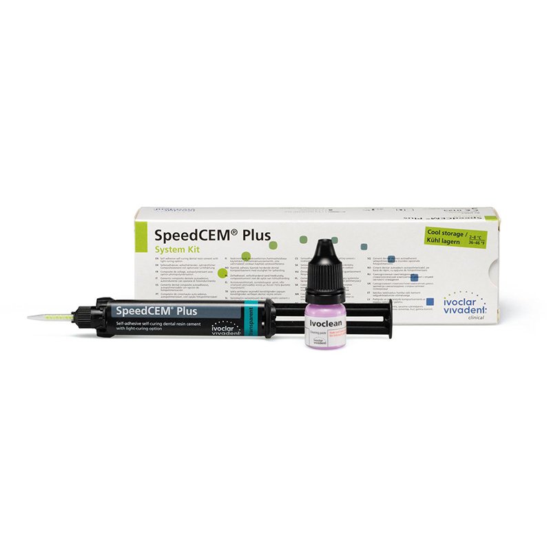 SpeedCEm Plus System Kit Transparente - 681714 Ivoclar-Vivadent - Jeringa de automezcla 9 g + 1 Bote de Ivoclean 1 g + 4 Puntas de mezcla.