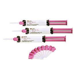 Ketac Cem Plus Automix ECO  Solventum - 3 jeringa de 8,5 grs + 36 puntas de mezcla + 1 bloc de mezcla e instrucciones de uso.