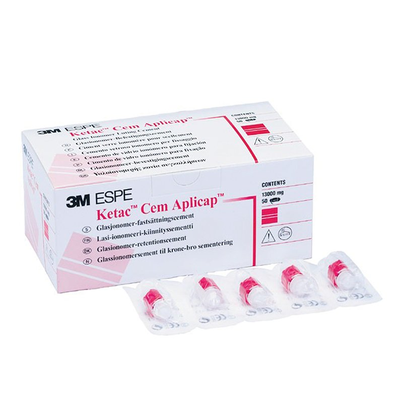 Ketac Cem Aplicap cápsulas. Ionómero de vidrio Solventum - 50 cápsulas predosificadas.