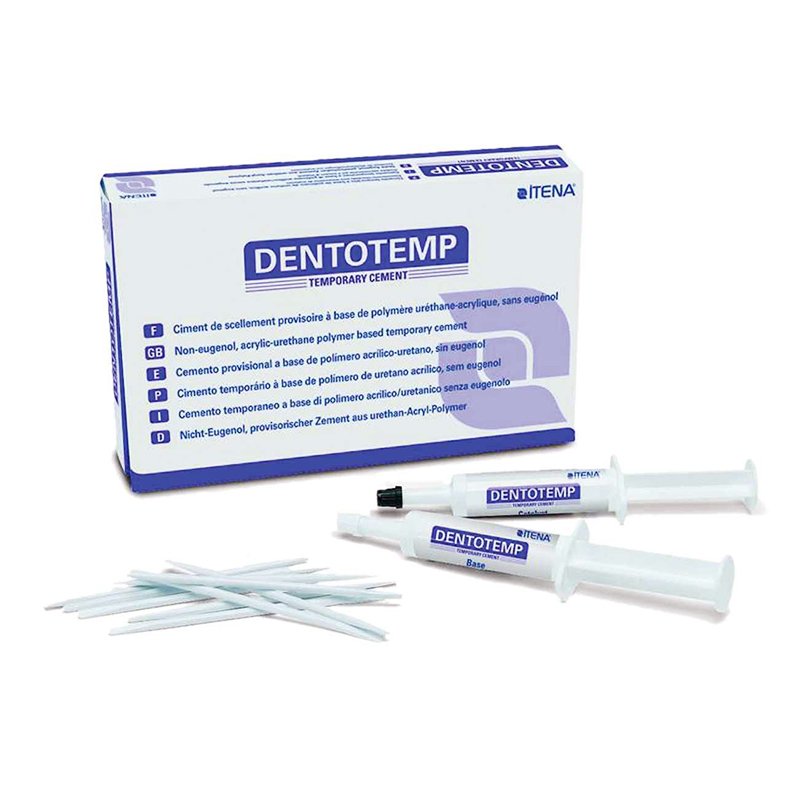 DENTOTEMP mezcla manual Itena - 2 jeringa 10 ml. + 10 espátulas.