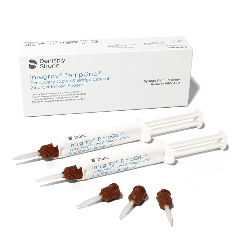 Integrity TempGrip refill Dentsply Sirona - 2 jeringas de 9 grs. + 20 puntas.