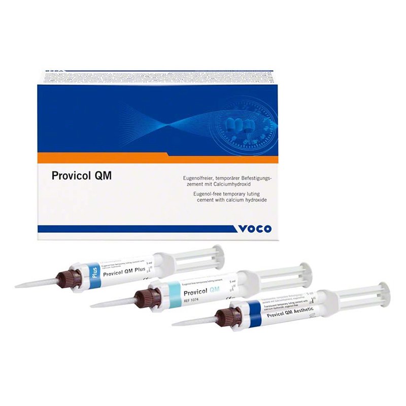 Provicol QM Set II pack ECO - 1109 Voco - 3 jeringas de 5 ml - 1 jereinga de cada - QM, QM Plus y Aesthetic