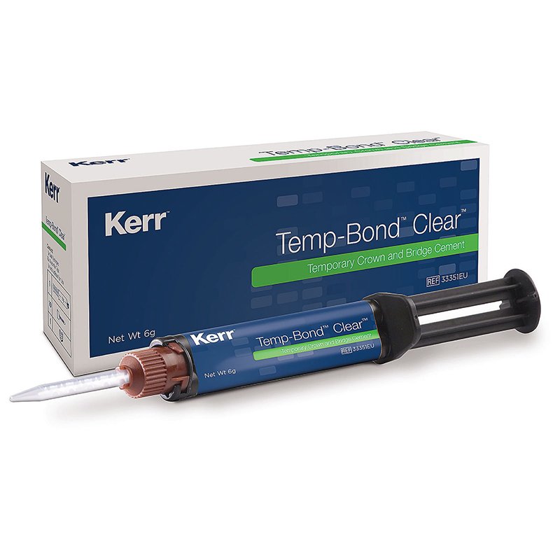 TempBond Automix Clear KerrHawe - 1 jeringa (6 g) y 10 puntas mezcladoras