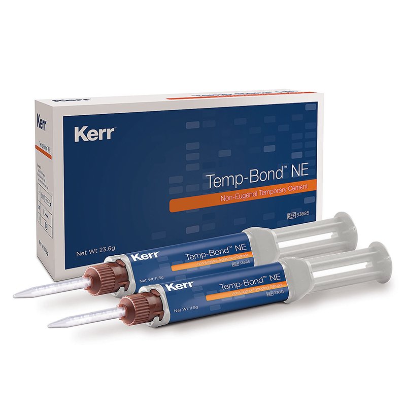 TempBond Automix NE - no eugenol KerrHawe - 2 jeringas - 11,7 g cada una y 20 puntas mezcladoras