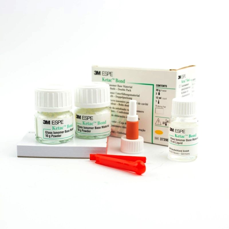Ketac Bond Kit. Ionómero de vidrio. 3M - 2 x 10grs. polvo amarillo + 5,5 ml. Líquido.