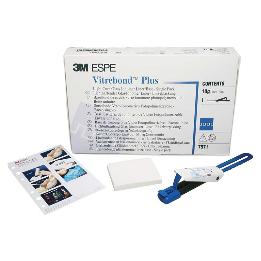 Vitrebond Plus. Ionómero de vidrio Solventum - 1 cliker de 10grs. + accesorios.