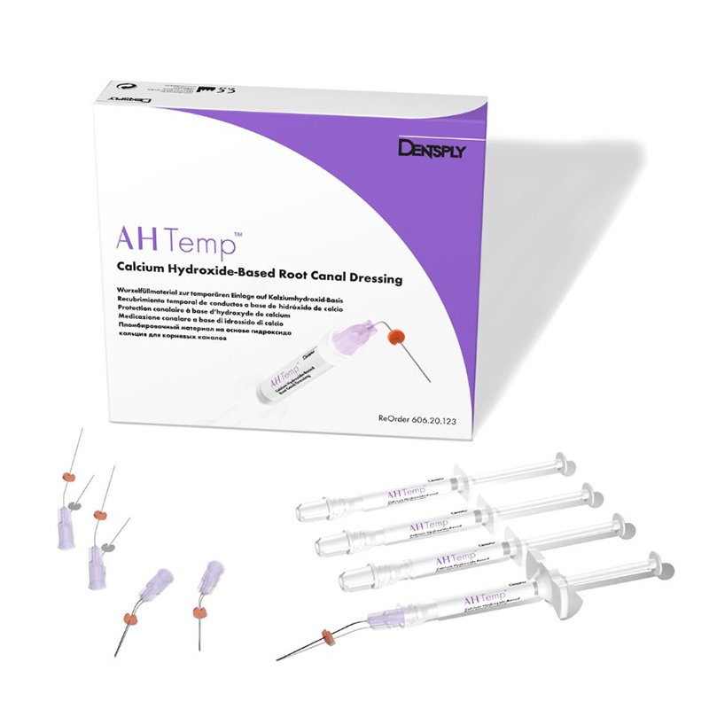 Ah Temp Kit Dentsply Sirona - 4 jeringas de 0,75 ml + 20 cánulas de aplicación.