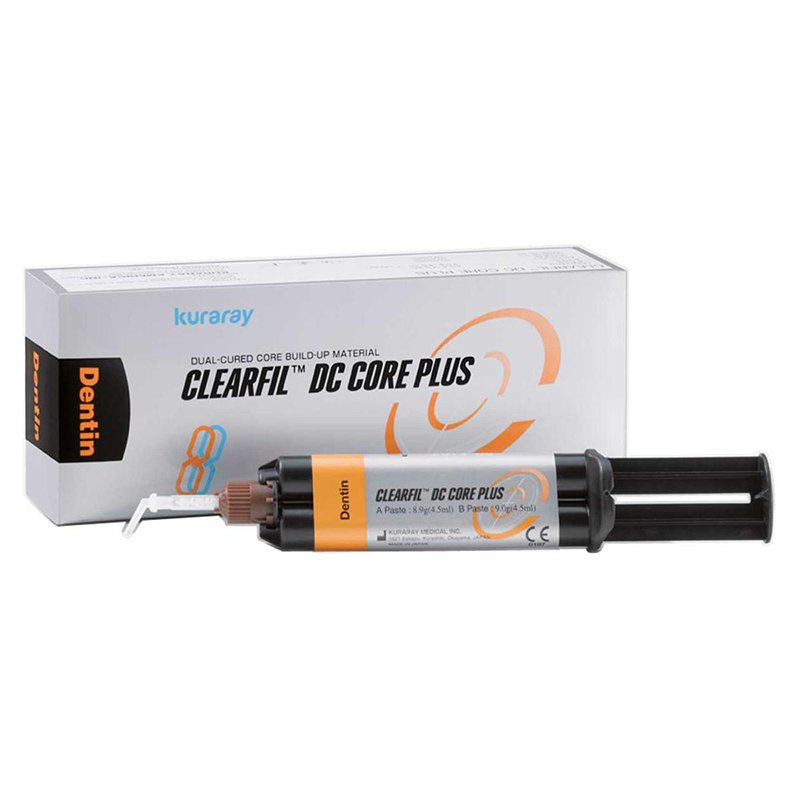 Clearfil DC Core Plus reposición- Kuraray - 1 jeringa 18gr./ 9 ml.  + 20 cánulas, 10 puntas ( L ) + 10 puntas ( S ).