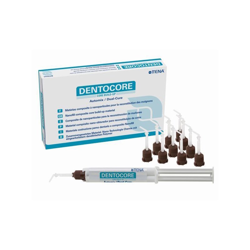 DENTOCORE Build-Up Versión Body DCBODY-50  Itena - 1 cartucho de 50 g + 25 boquillas de mezcla + 25 boquillas intraorales.