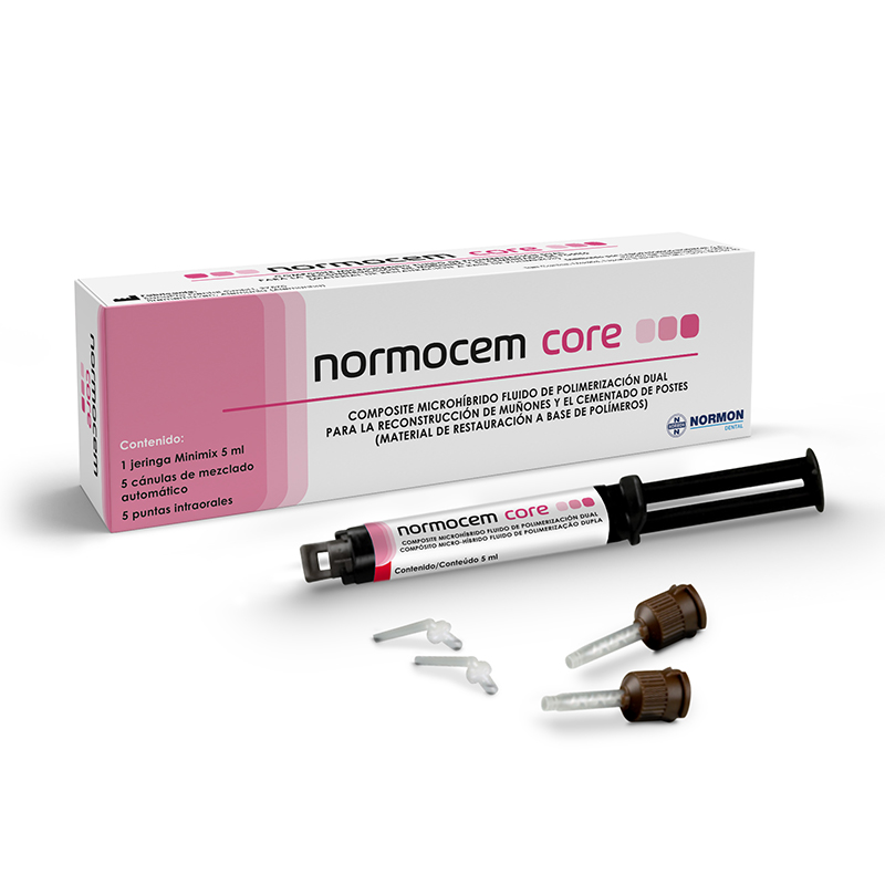 Normocem core reposición Laboratorios Normon - Jeringa Mini mix 5ml, 5 puntas de automezcla y 5 puntas intraorales