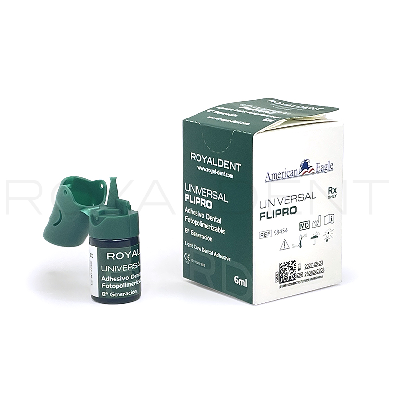 Adhesivo universal Flipro 8 Generación  fácil de utilizar Royal Dent-American Eagle - 1 Botella de 6ml