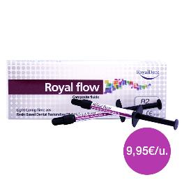 Composite fluido Nanohíbrido Royal Flow pack ahorro Royal Dent -  2 jeringas de 2 grs. + 10 puntas aplicación.