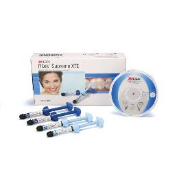 Filtek Supreme XTE restaurador universal jeringas intro dos tonos Solventum - 4  jeringas de 3 grs; 2 Dentinas A2 y A4 + 2 esmaltes A2 y A3 + guía técnica e instrucciones. 