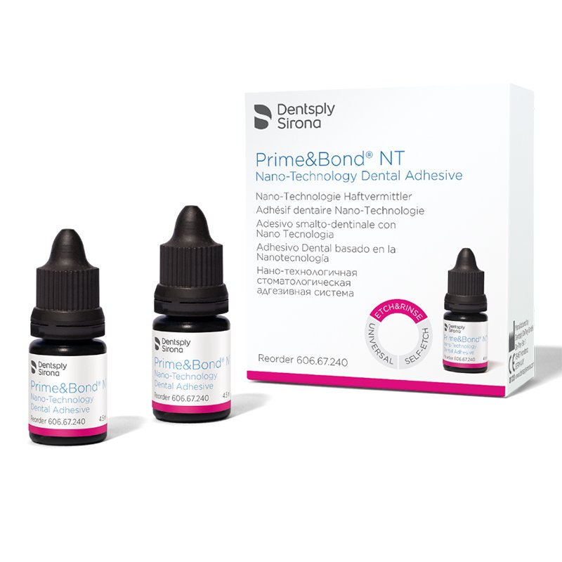 Adhesivo Prime Bond NT Dentsply Sirona - 2 botellas de 4,5 ml.