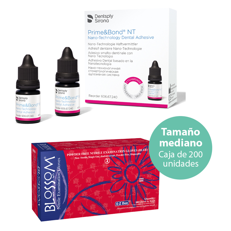  Oferta especial Prime&Bond + Guantes nitrilo EZ-DOEN medianos Dentsply Sirona - 