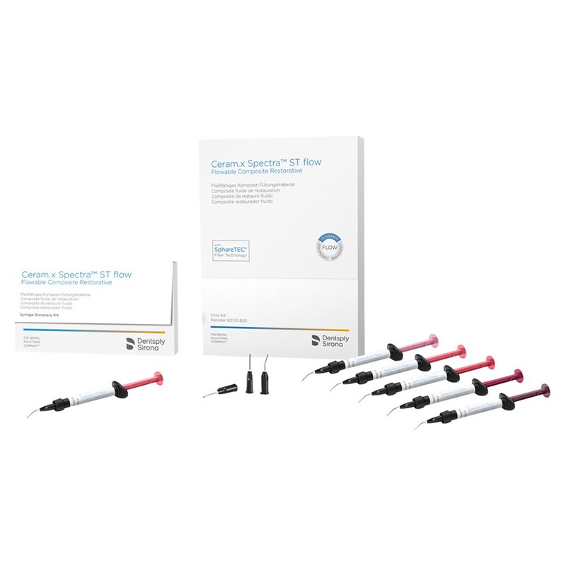 Ceram.x Spectra ST Flow kit jeringas kit 60701820 DentsplSirona - 5 jeringas de 1,8 grs. (1xA1; 1xA2; 1xA3; 1xA4; 1xA3,5; 50 puntas) + guiía de color y accesorios