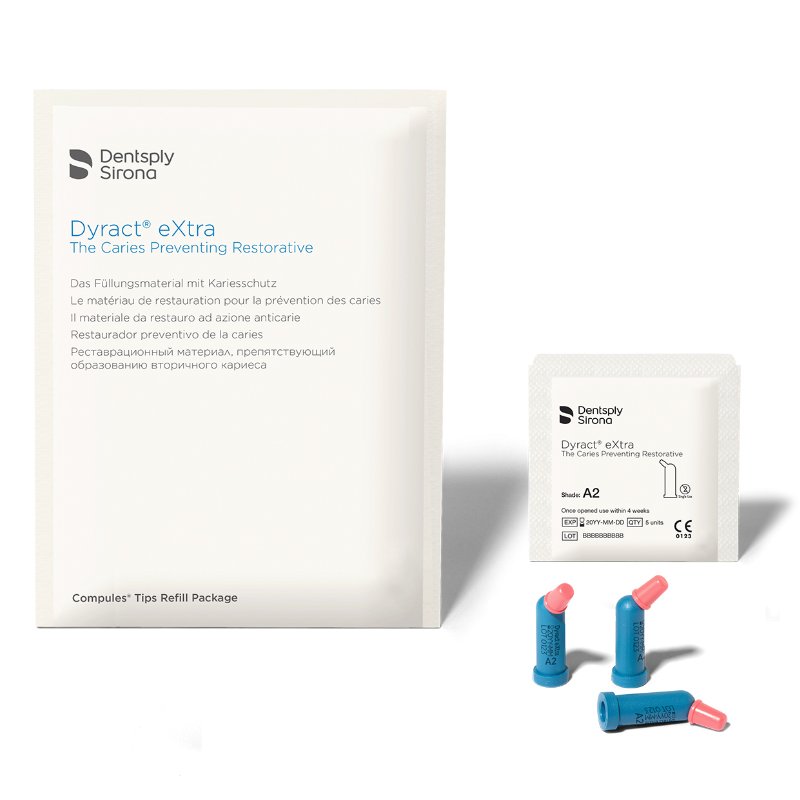 Dyract Extra reposición Dentsply Sirona - 20 compules de 0,25 grs.