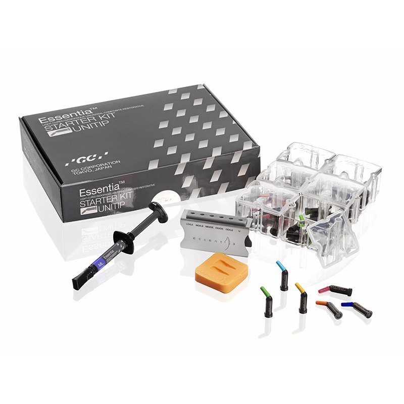 Essentia Starter Kit unitip 900991 GC - 30 unitips (5 unitips each in 6 shades: LD; MD; DD; LE; DE; U) 1 syringe ML; 20 Dispensing Tips III 