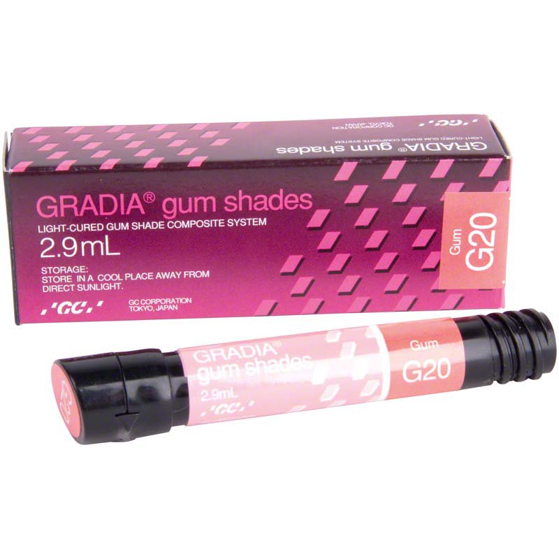 GC Gradia Gum paste, sin embolo aplicador. GC - Jeringa de 2,9 ml.