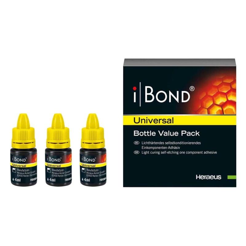Ibond Universal reposición Value pack Heraeus-Kulzer - 3 Botes de 4 ml.