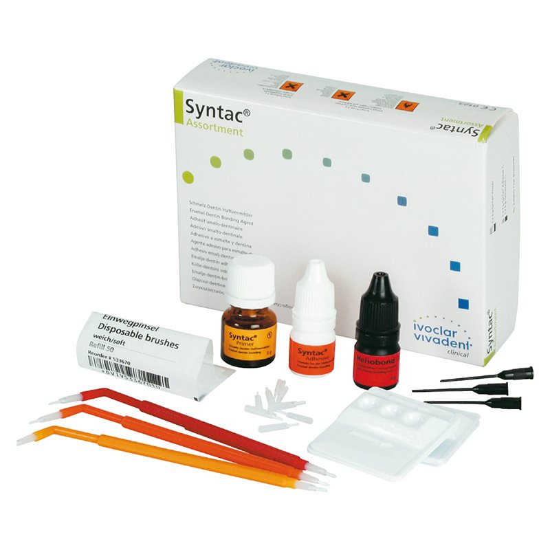 Syntac surtido 2x3 grs. - 532891 Ivoclar-Vivadent - Syntac Primer 3 grs. + Syntac Adhesvivo 3grs. + Heliobond 8grs. + accesorios. 