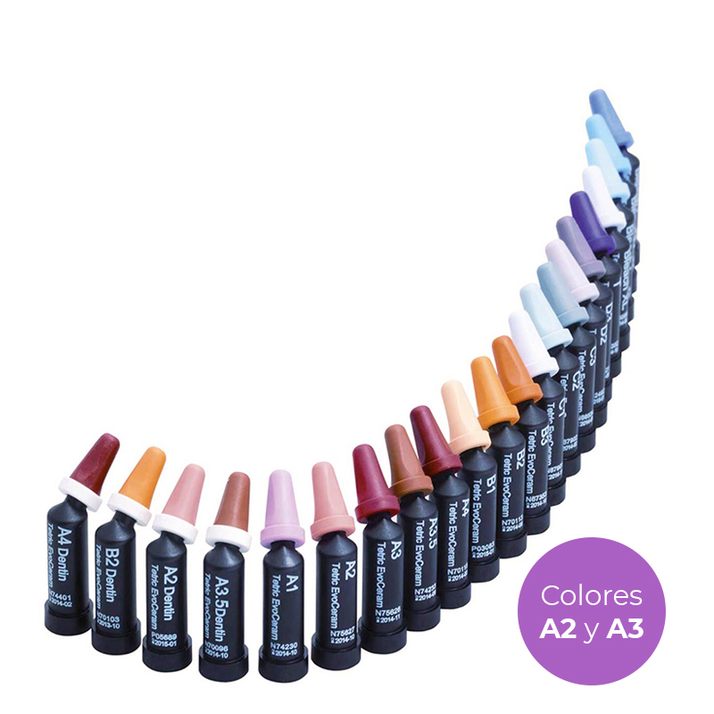 Composite Tetric Evoceram cavifil colores A2 y A3 Ivoclar-Vivadent - 20 cápsulas de 0,20 grs.