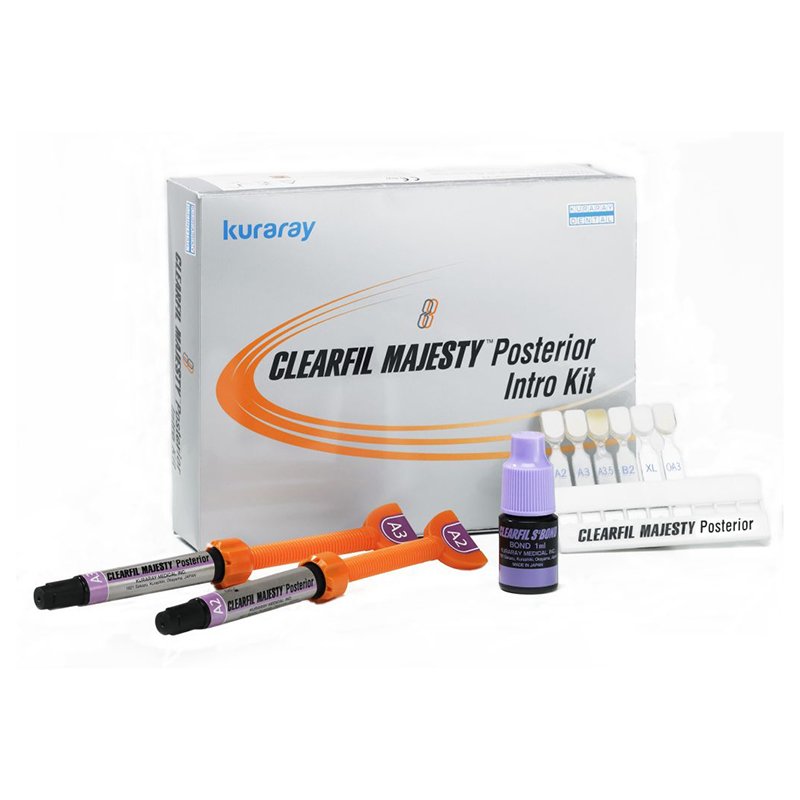 Clearfil Majesty Posterior Kit PLTs KURARAY - 10 compules x 0,25 grs. ( A2, A3 ) + Se Bond adhesivo 1 ml. + accesorios y guía de color.