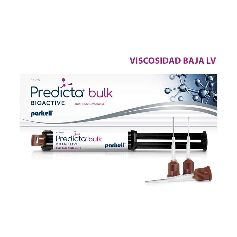 Composite universal  Predicta Bulk Bioactive dual viscosidad baja LV Parkell - Jeringa de 5grs + 20 canulas calibre 17.