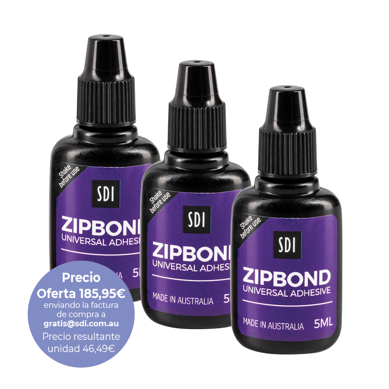 Oferta especial: 4 Adhesivo universal ZIPBOND 8100502 ( 1 enviado desde SDI) SDI - Contiene: 4 x (Botella de 5 ml.) ( 1 enviado desde SDI)