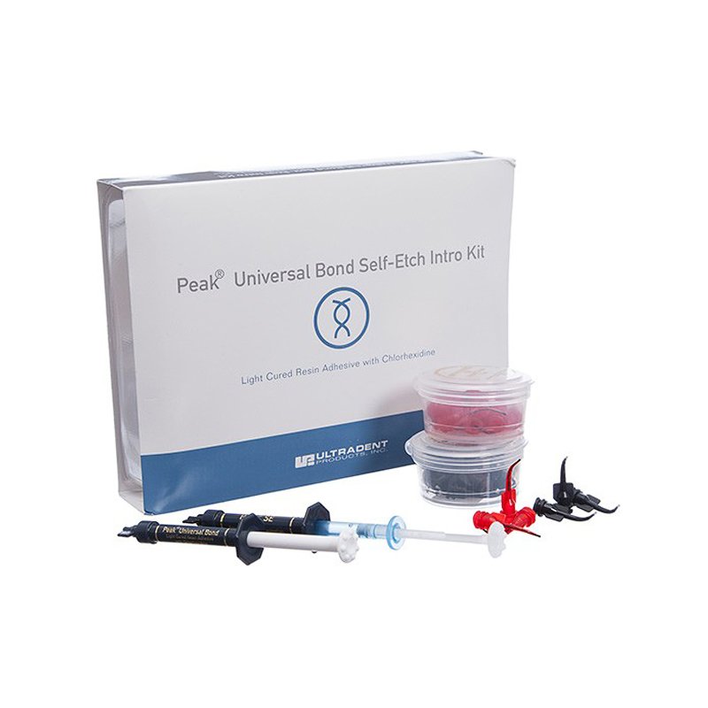 Peak Universal Bond total kit - UP 4551 Ultradent - jeringa Peak Universal Bond de 1,2 ml - 1,24 g 1 jeringa Ultra-Etch de 1,2 ml - 1,58 g 20 Blue Mic