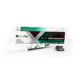 Gel de ácido grabador verde Dentaflux - Jeringas de 12 ml. + 12 puntas. 37% color verde.