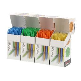 Cuñas de plástico con mango SWBL Garrison - Caja de 100 unidades.