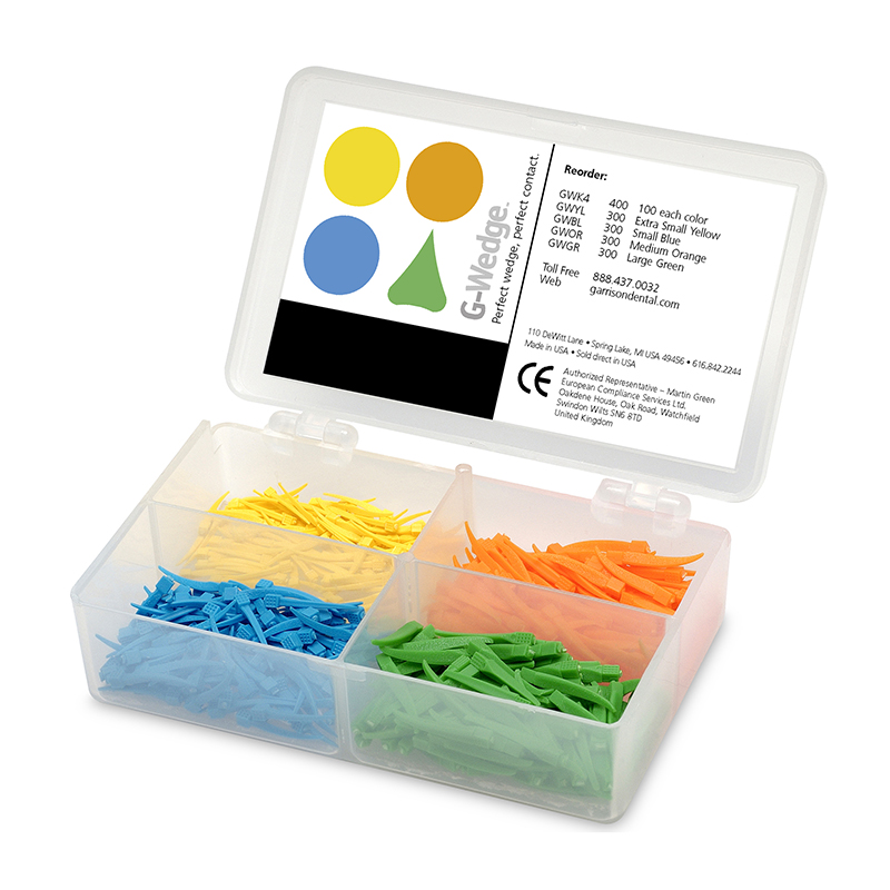 Kit de cuñas interdentales NTN 400KIT Laboratorios Normon - Caja de 400 unidades, 100 por cada color